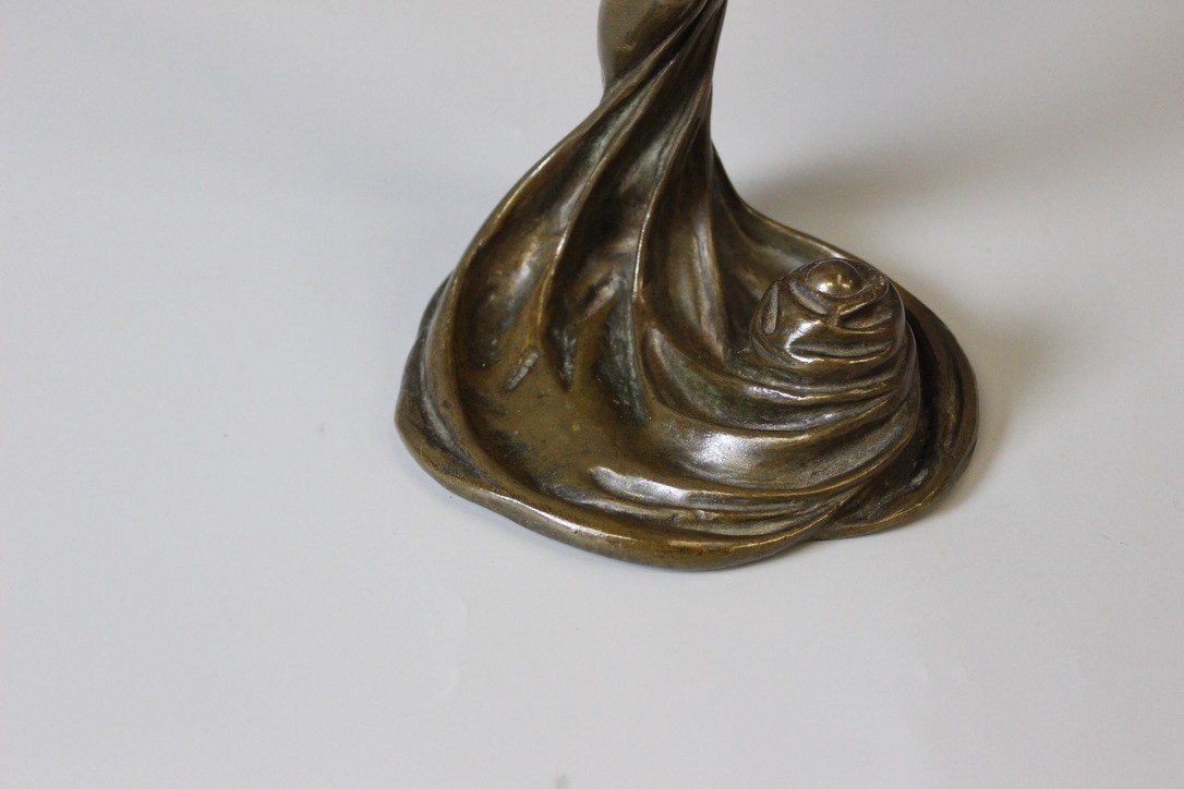 Bronze Dancing Woman Art Nouveau By Heurtebise-photo-4