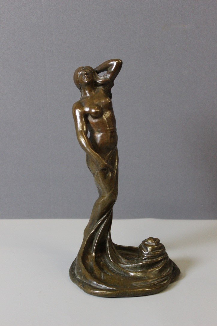 Bronze Dancing Woman Art Nouveau By Heurtebise