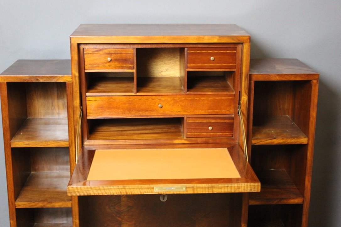 Art Deco Period Walnut Secretary Circa 1930-photo-3