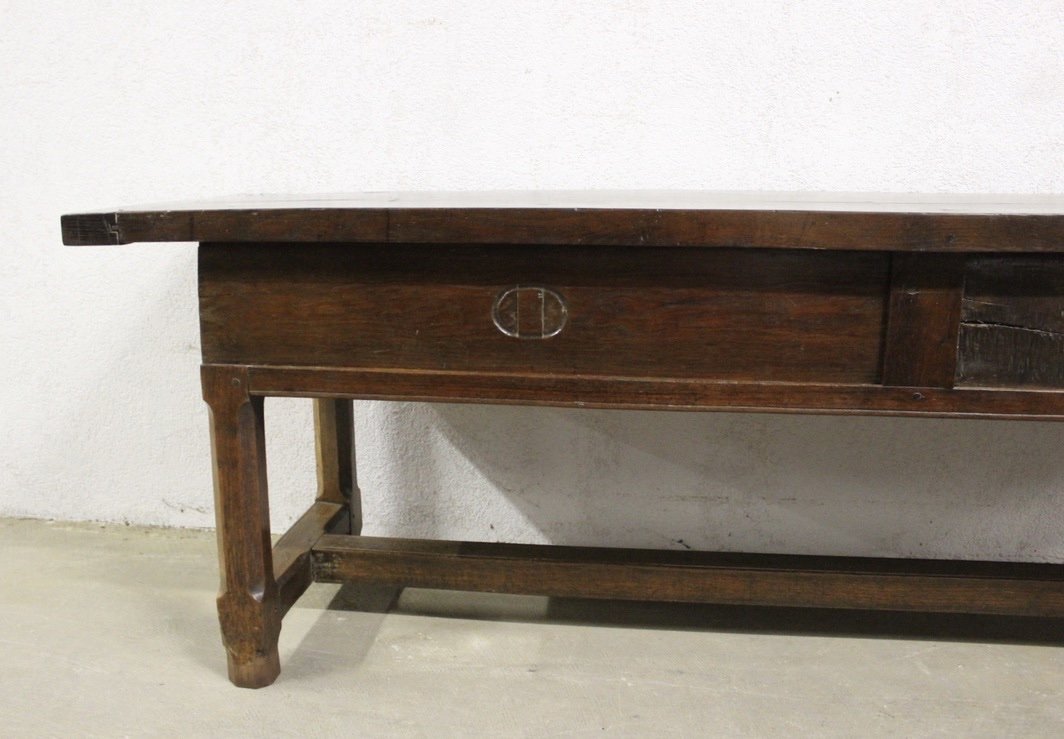 Oak Farmhouse Table Or Console Table, Late 18th Century-photo-4