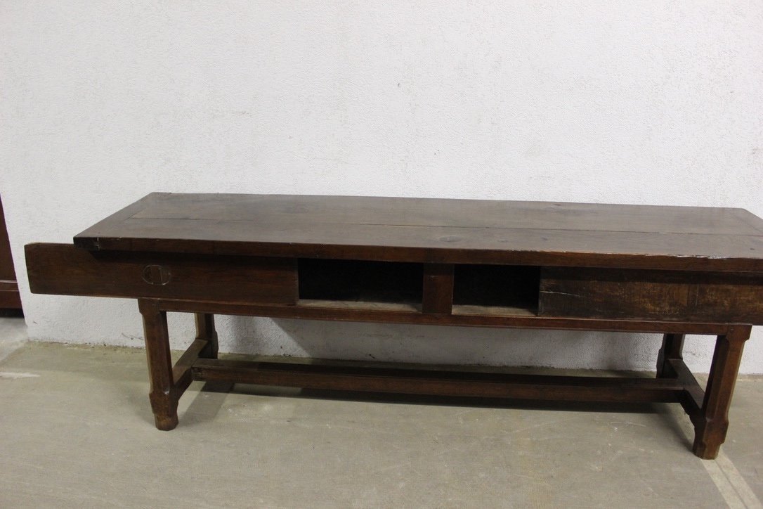 Oak Farmhouse Table Or Console Table, Late 18th Century-photo-5