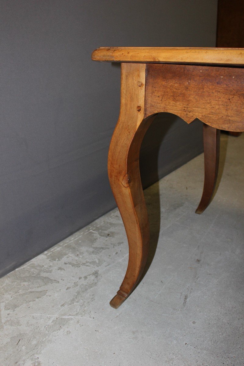 Table De Style Louis XV En Noyer Fin XIX-photo-1