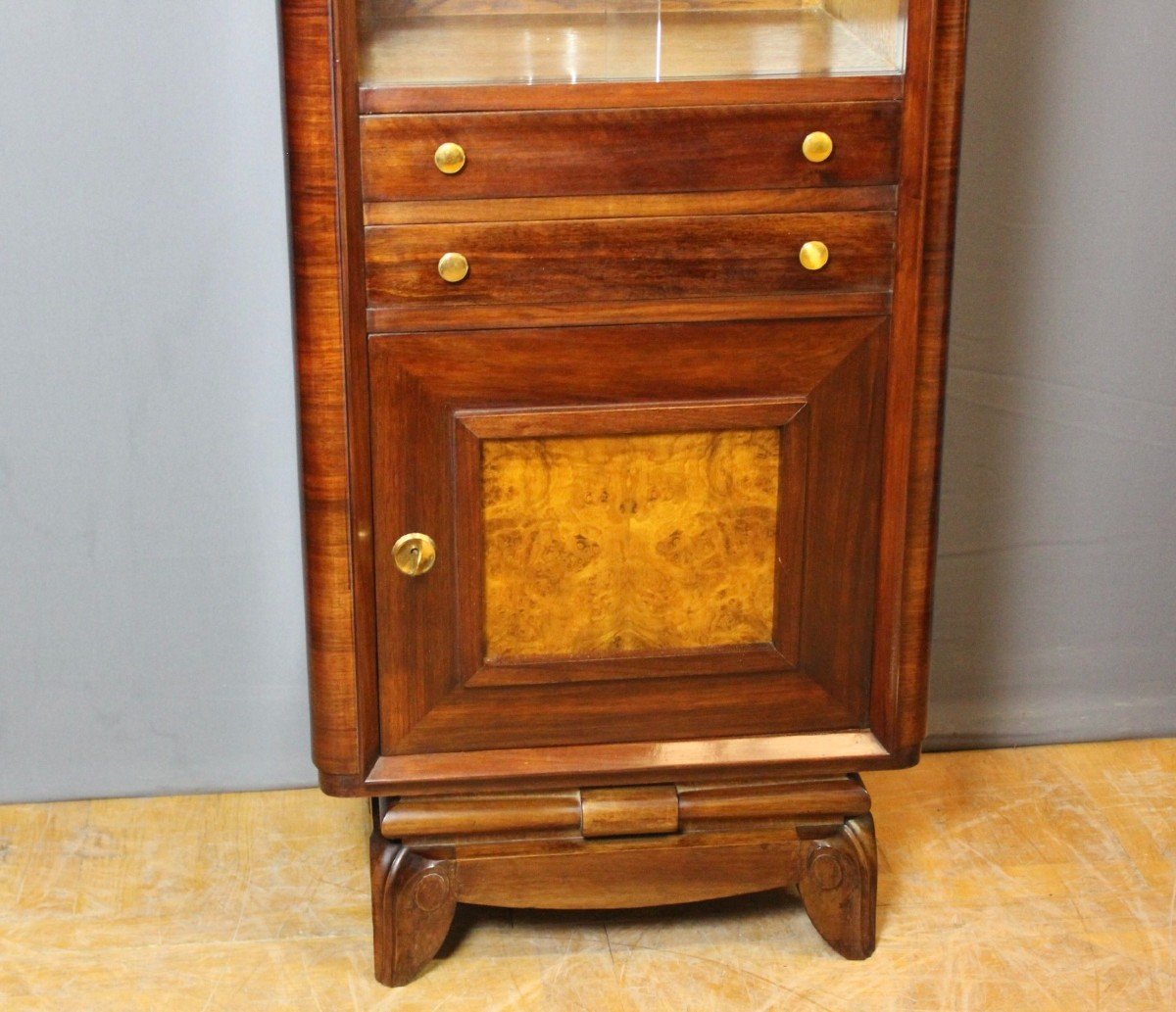 Art Deco Period Walnut Silver Cabinet -photo-2