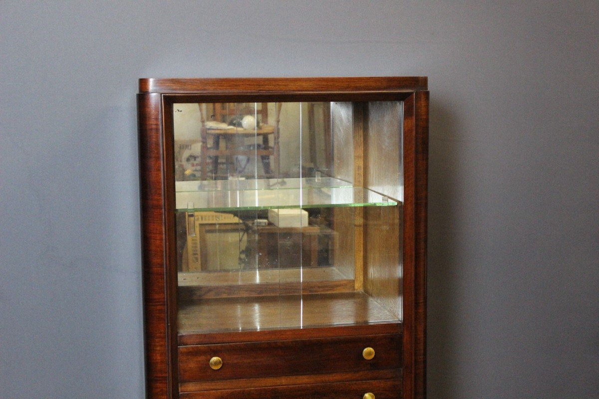 Art Deco Period Walnut Silver Cabinet -photo-4