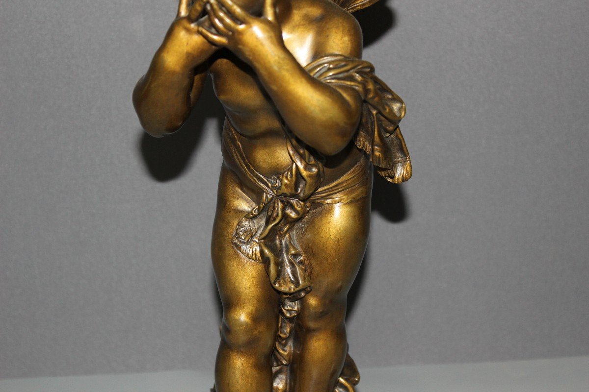 Bronze By Auguste Moreau After The Whistling Fairy Circa 1880-photo-3