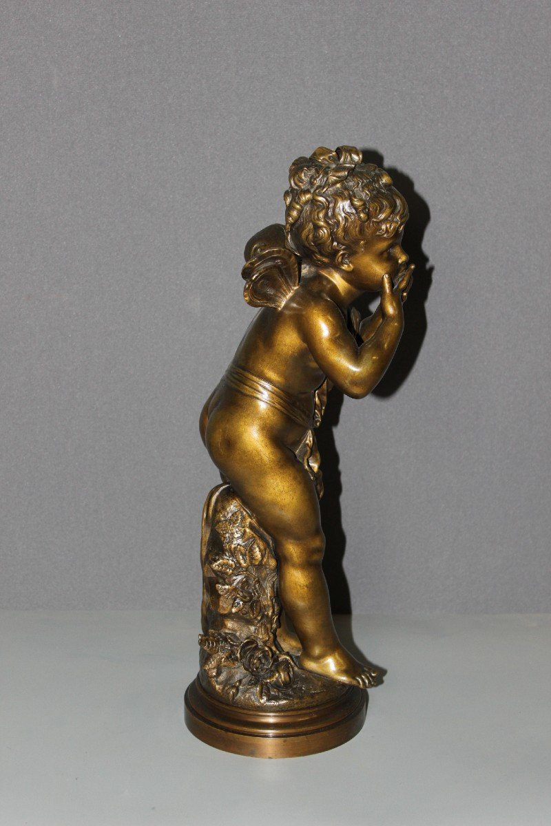 Bronze By Auguste Moreau After The Whistling Fairy Circa 1880-photo-1