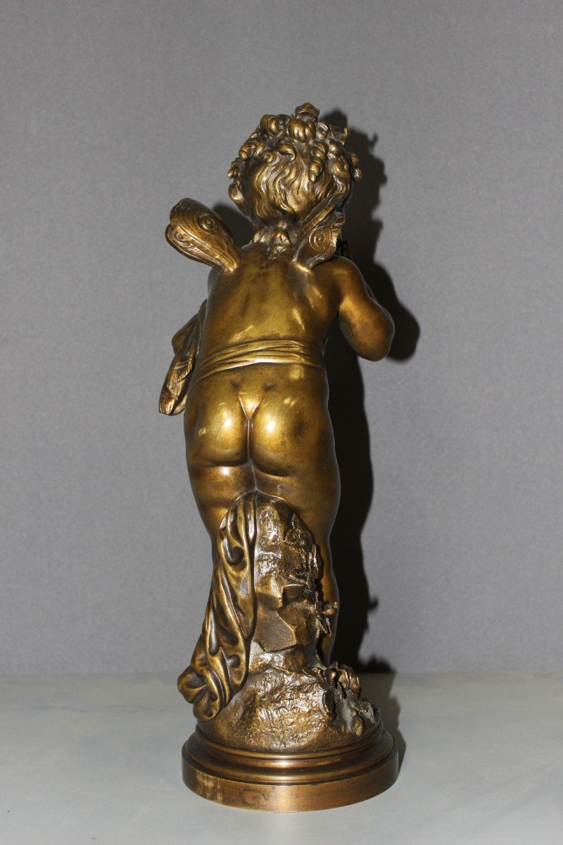 Bronze By Auguste Moreau After The Whistling Fairy Circa 1880-photo-2