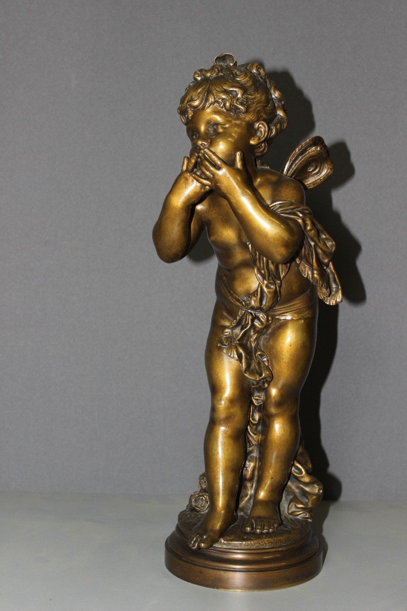 Bronze By Auguste Moreau After The Whistling Fairy Circa 1880-photo-4