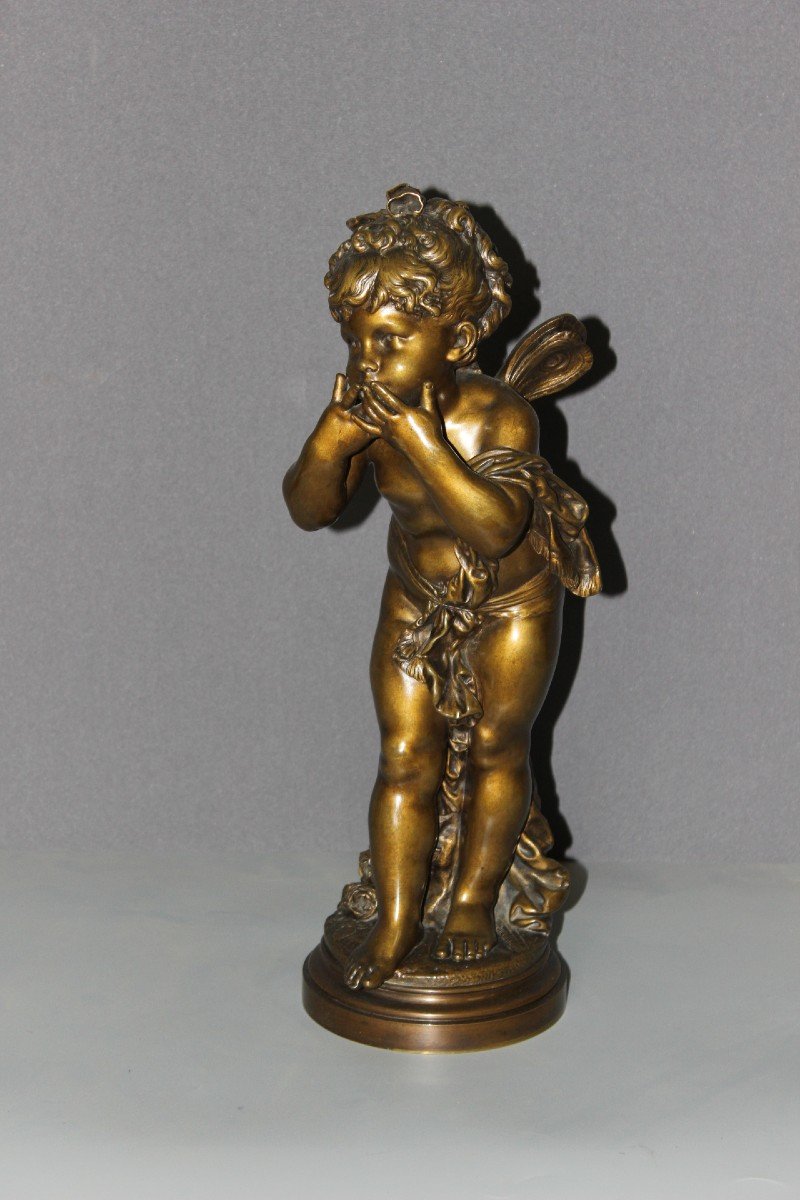 Bronze By Auguste Moreau After The Whistling Fairy Circa 1880-photo-7