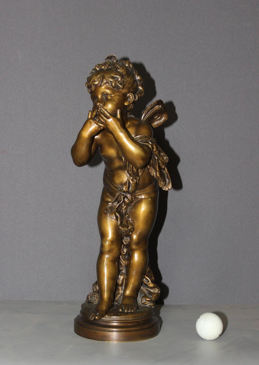 Bronze By Auguste Moreau After The Whistling Fairy Circa 1880