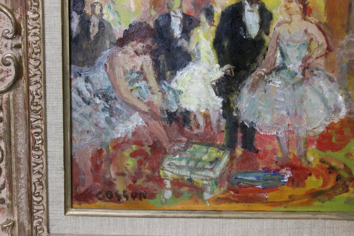 Oil On Panel, The Foyer Of The Opera By Cosson-photo-4