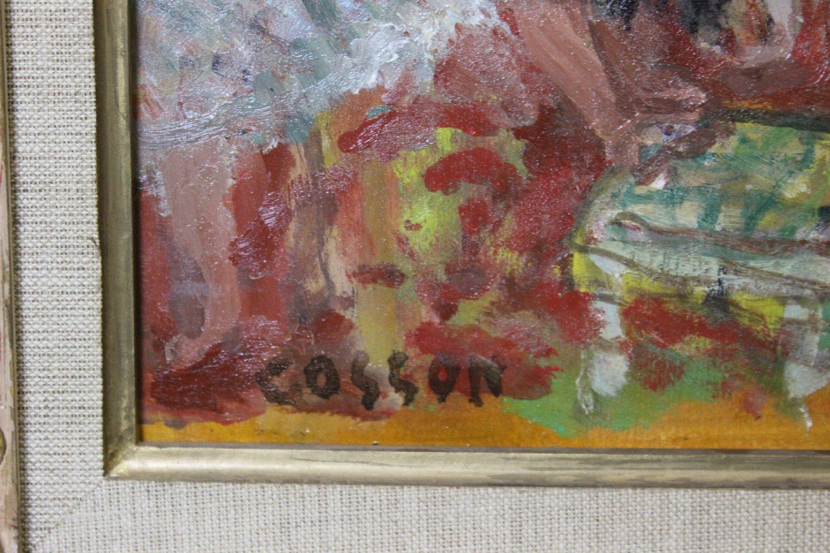 Oil On Panel, The Foyer Of The Opera By Cosson-photo-2