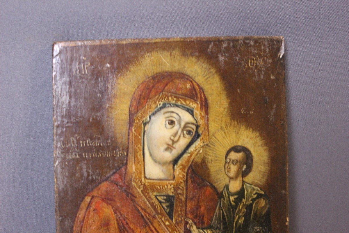 Icon Of The Virgin Of Tikhvin, End Of The 19th Century-photo-2