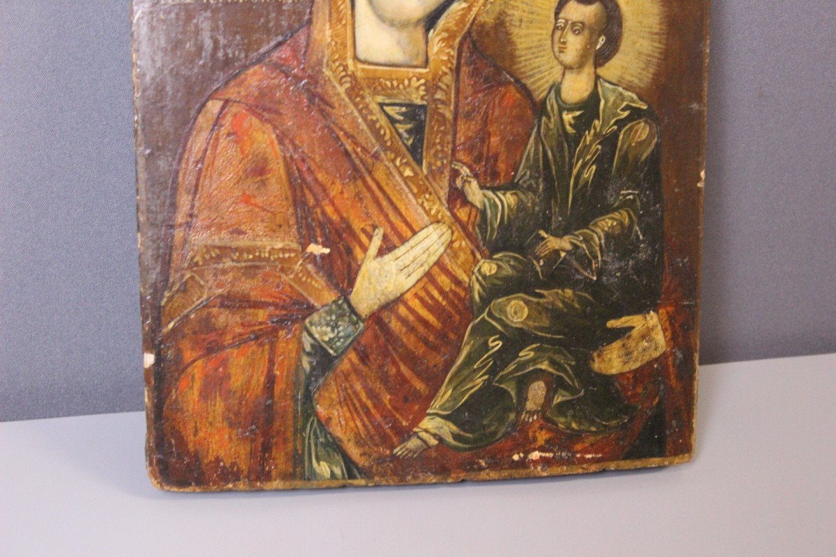 Icon Of The Virgin Of Tikhvin, End Of The 19th Century-photo-3