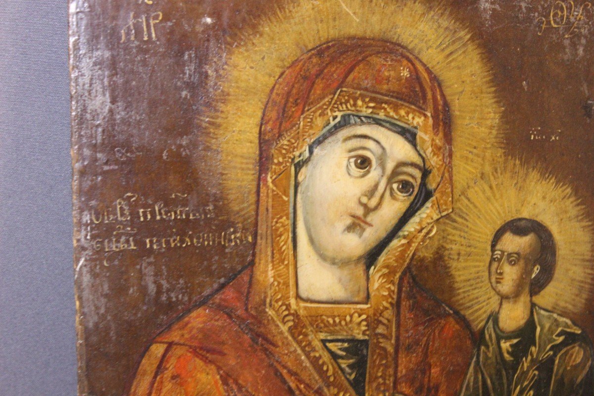 Icon Of The Virgin Of Tikhvin, End Of The 19th Century-photo-4