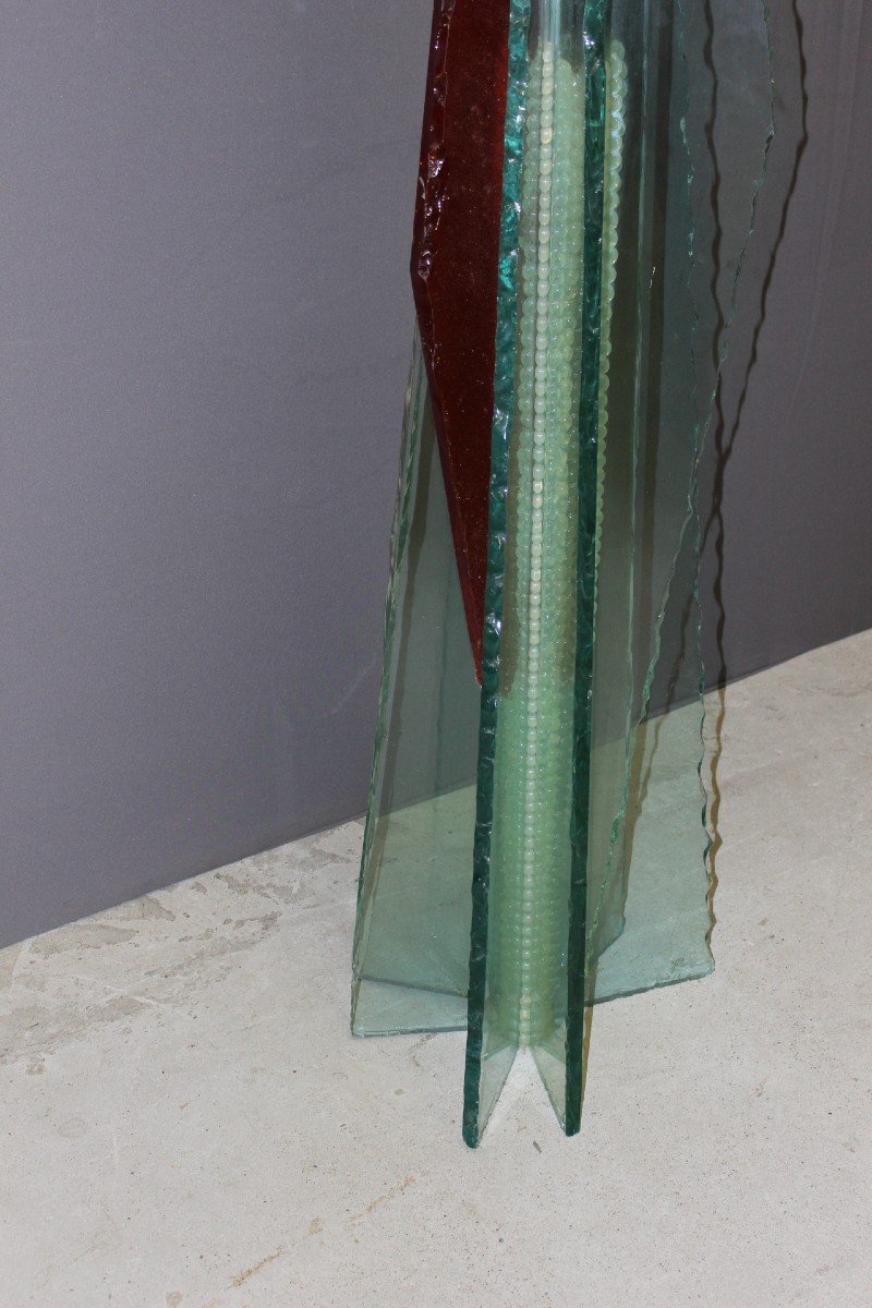 Importante Sculpture En Verre Par Thibault d'Aucuns XX-photo-2