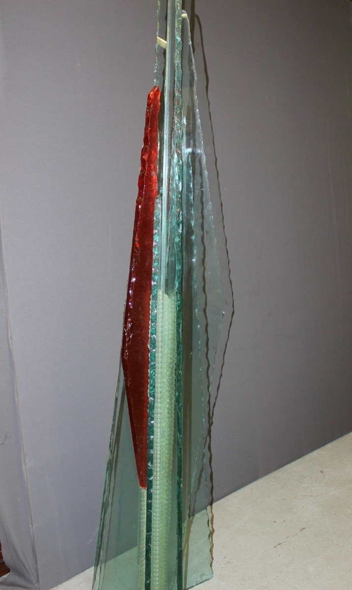 Importante Sculpture En Verre Par Thibault d'Aucuns XX-photo-4