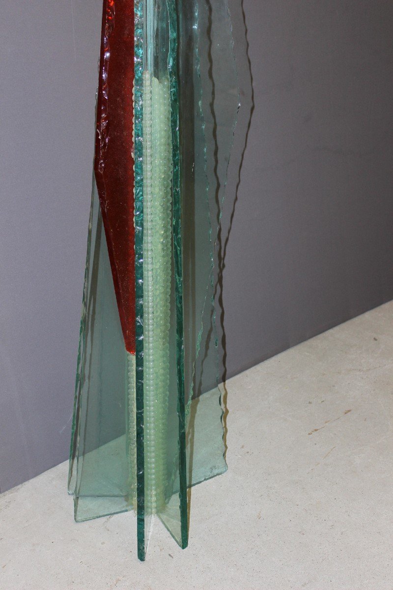 Importante Sculpture En Verre Par Thibault d'Aucuns XX-photo-5