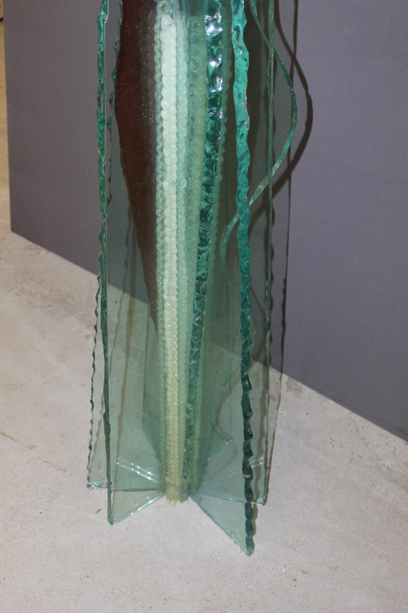 Importante Sculpture En Verre Par Thibault d'Aucuns XX-photo-6