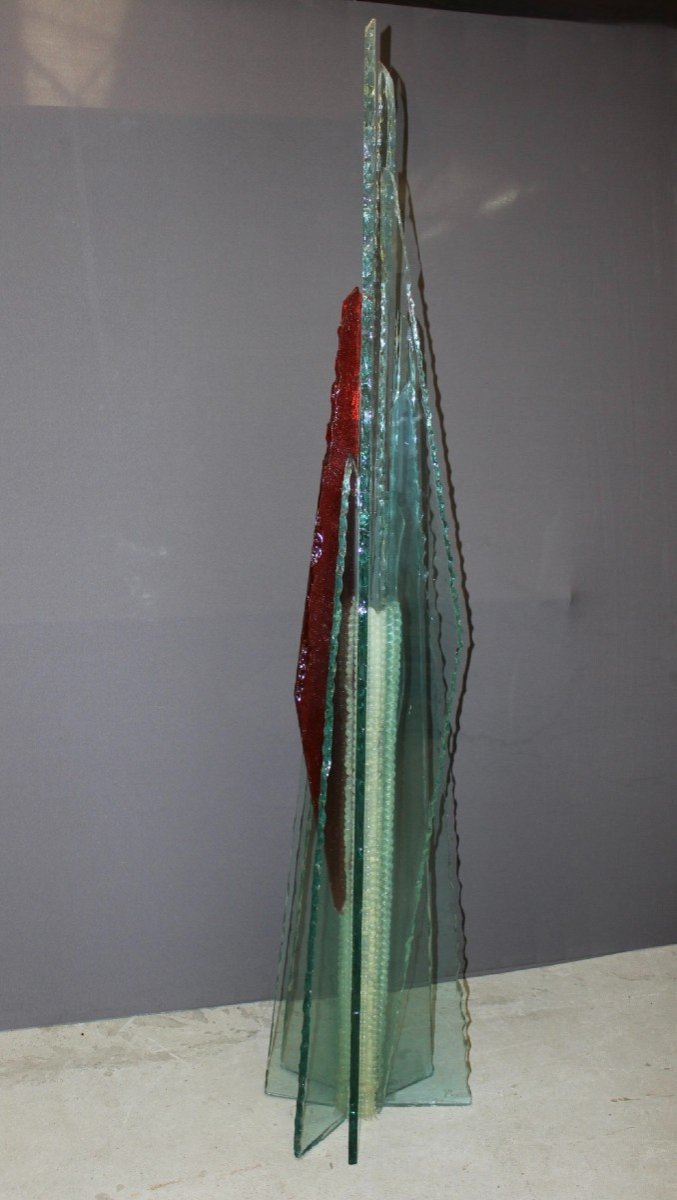 Importante Sculpture En Verre Par Thibault d'Aucuns XX