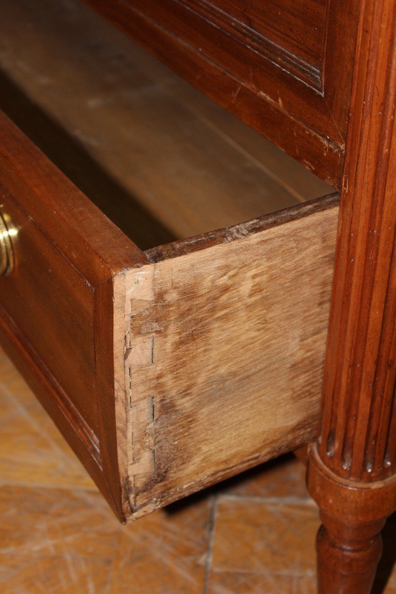 Louis XVI Chest Of Drawers In Walnut, Late 18th Century-photo-1