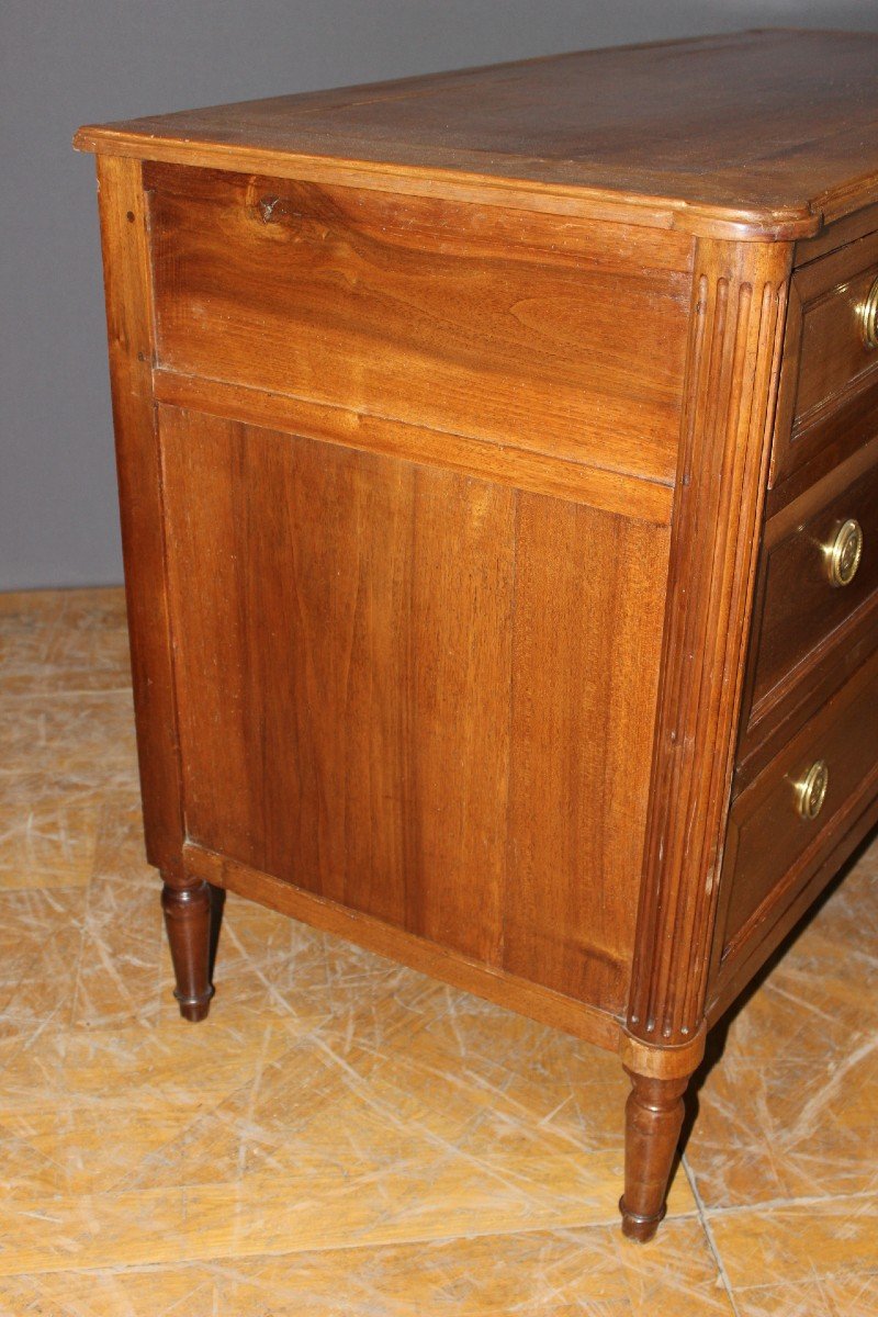 Louis XVI Chest Of Drawers In Walnut, Late 18th Century-photo-2