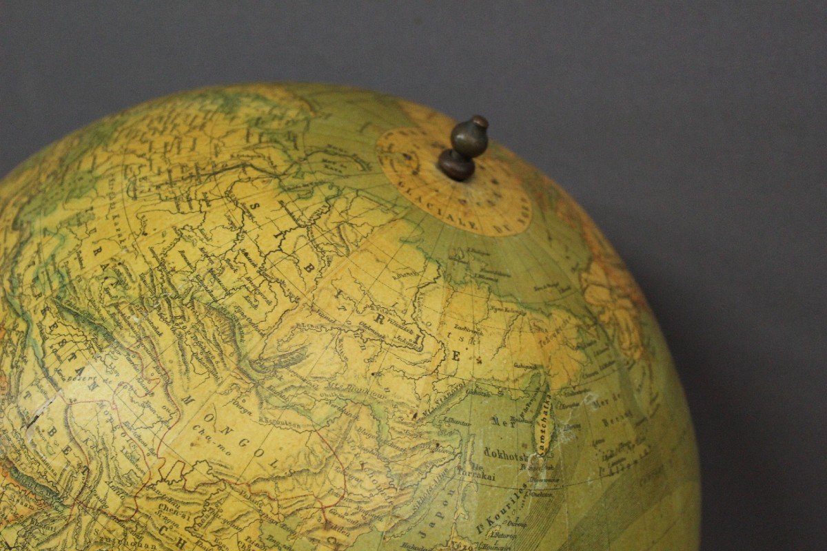 Terrestrial Globe By Vivien De Saint Martin Circa 1880-photo-6