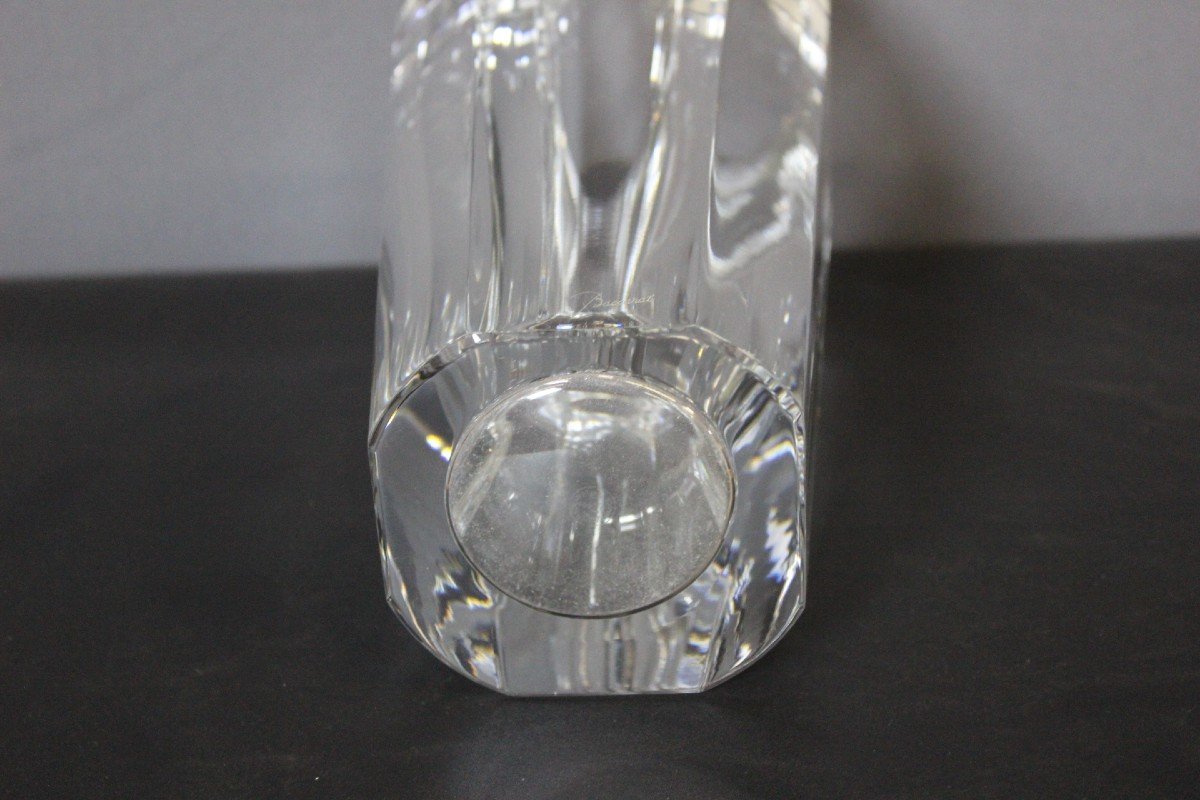 Vase En Cristal De Baccarat Vers 1950 , Parfait état-photo-3