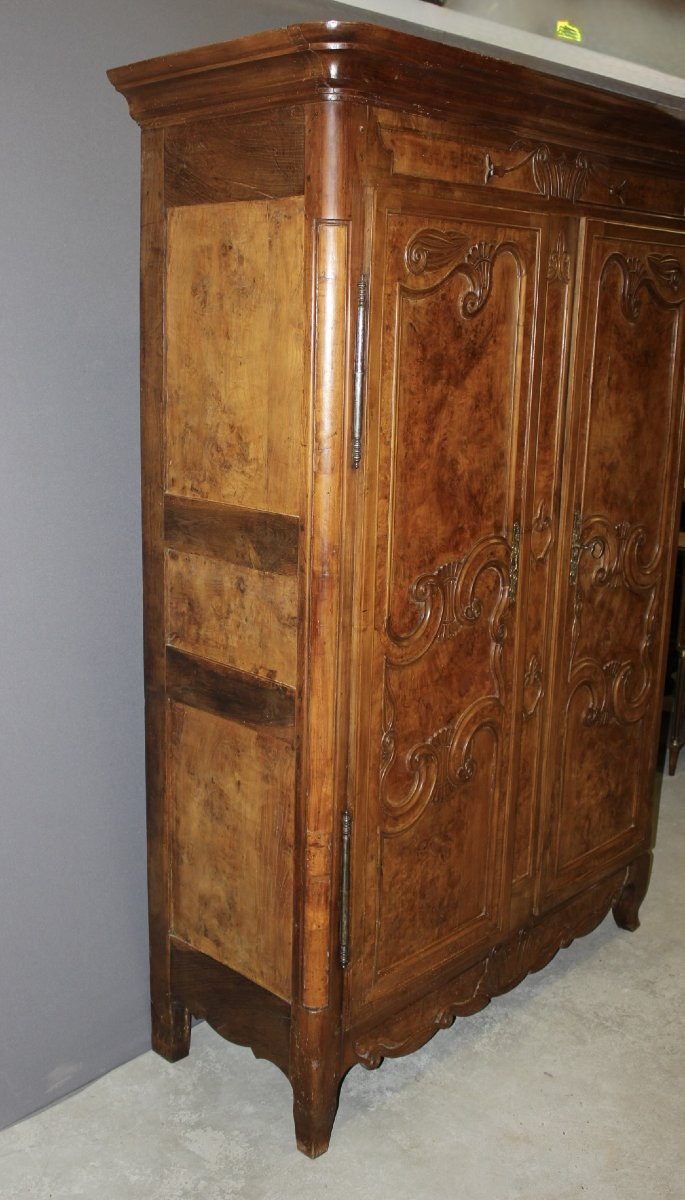 Petite Armoire Bressane En Merisier Et Frêne XIX-photo-1