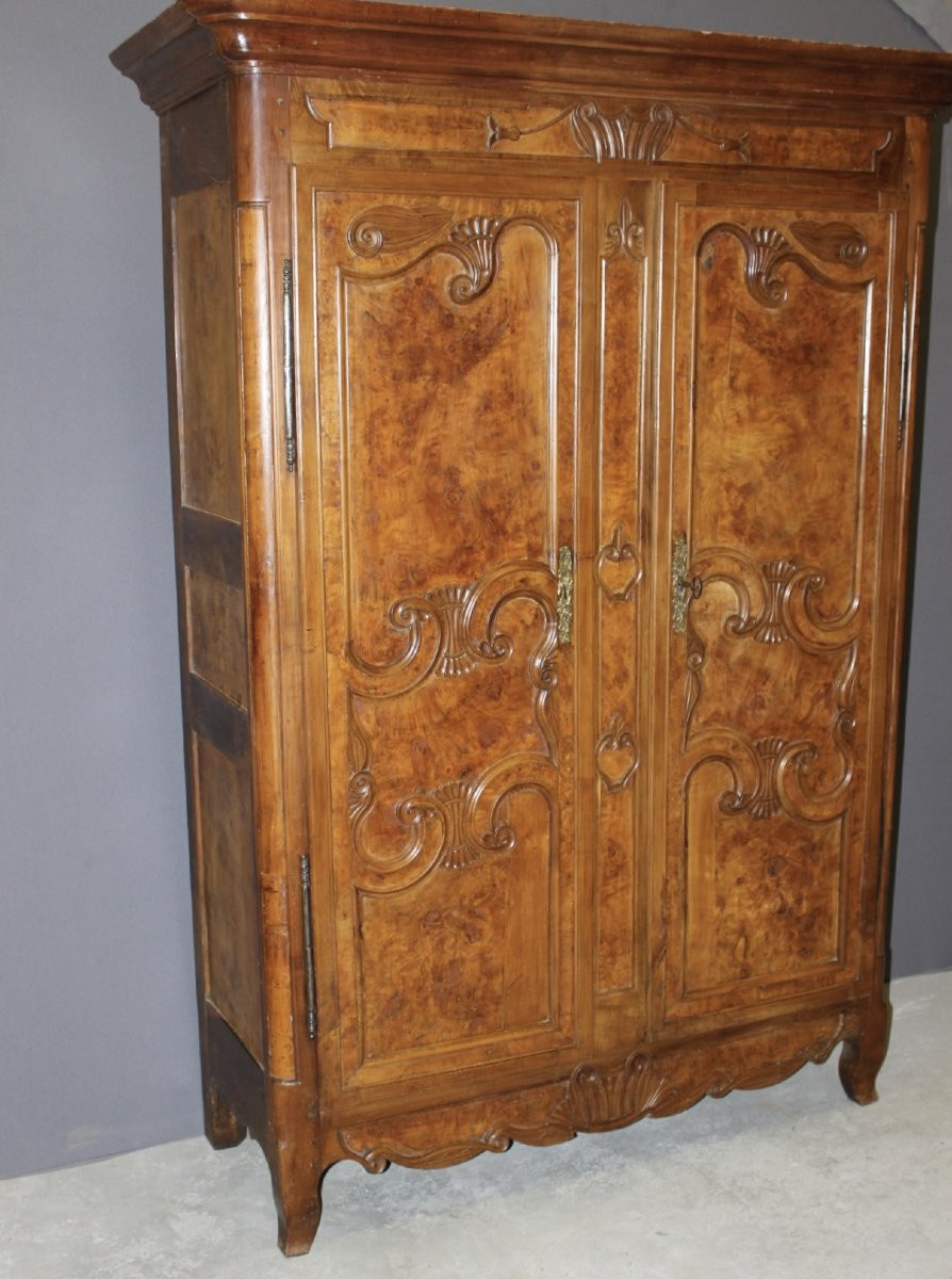 Petite Armoire Bressane En Merisier Et Frêne XIX-photo-7