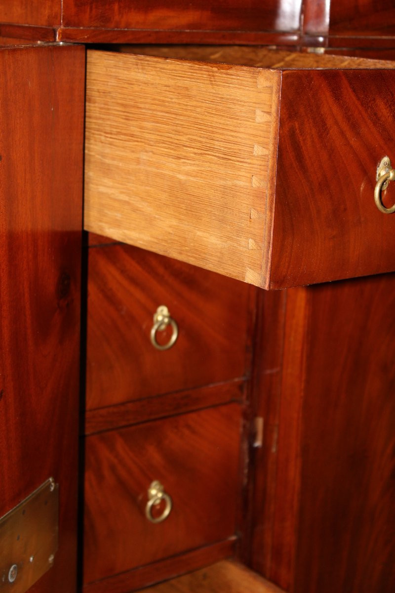 19th Century Corsair Safe In Mahogany-photo-3