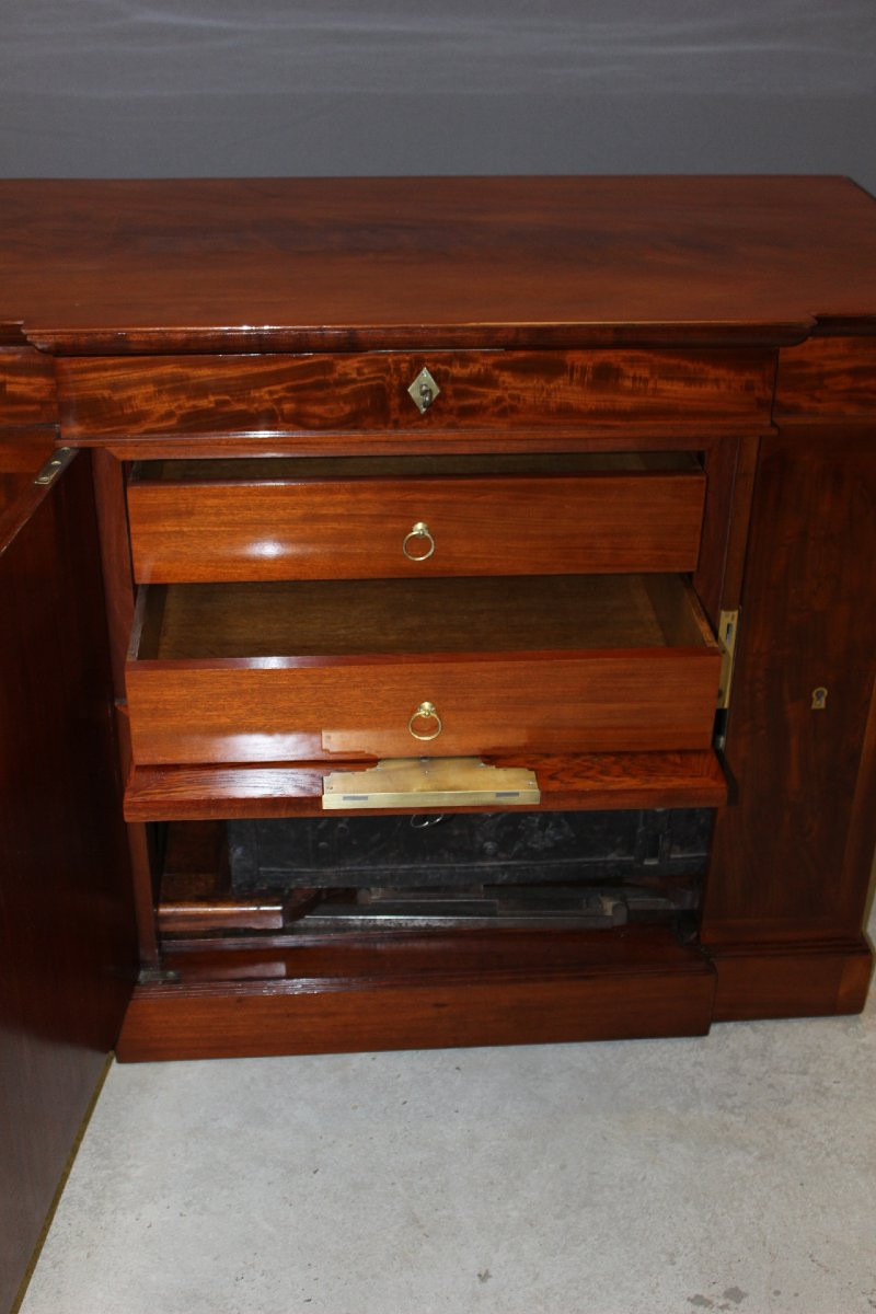 19th Century Corsair Safe In Mahogany-photo-6