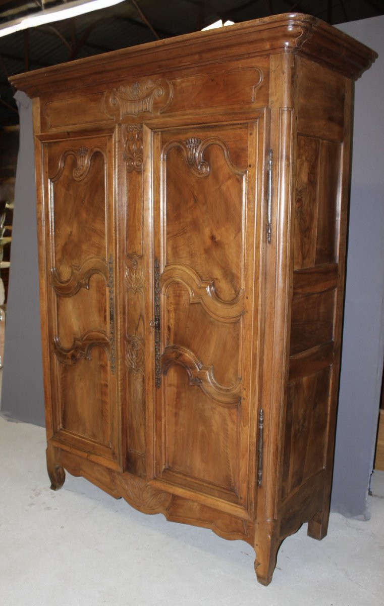 Armoire Bressane En Noyer Datée 1888-photo-5