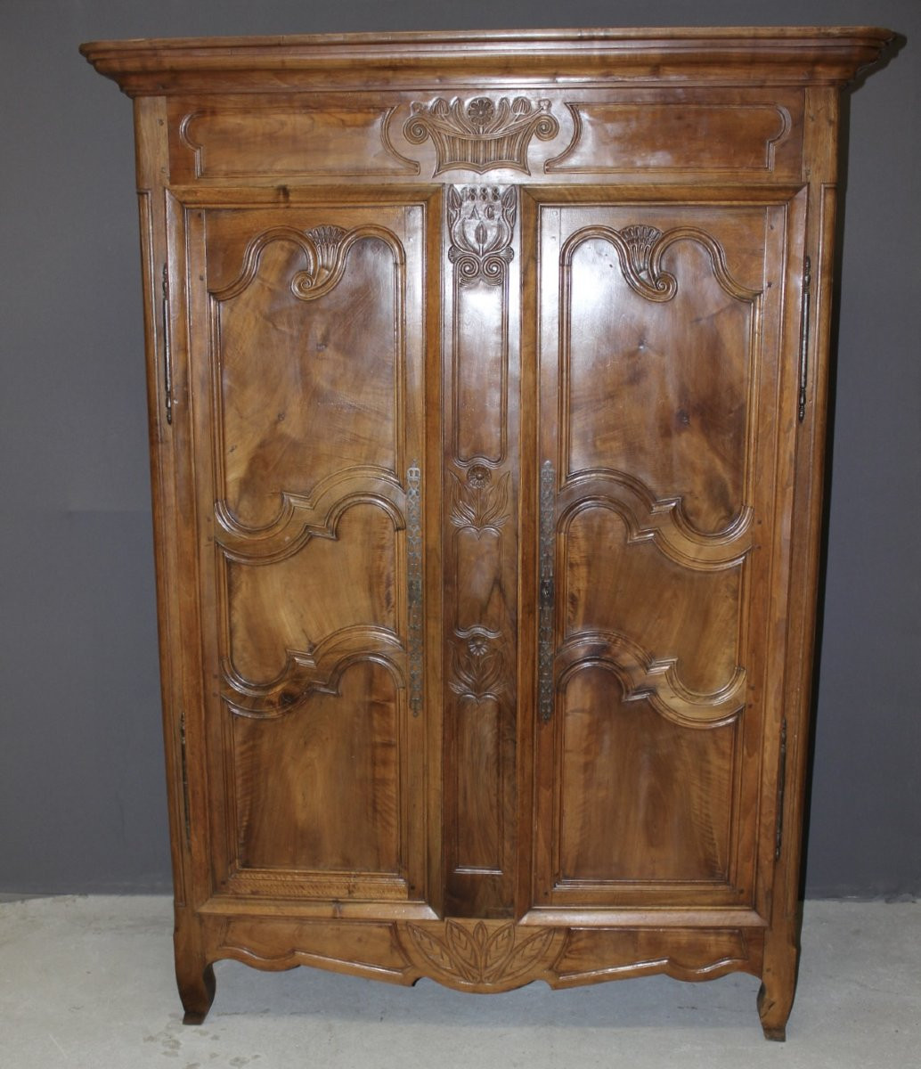 Armoire Bressane En Noyer Datée 1888-photo-6