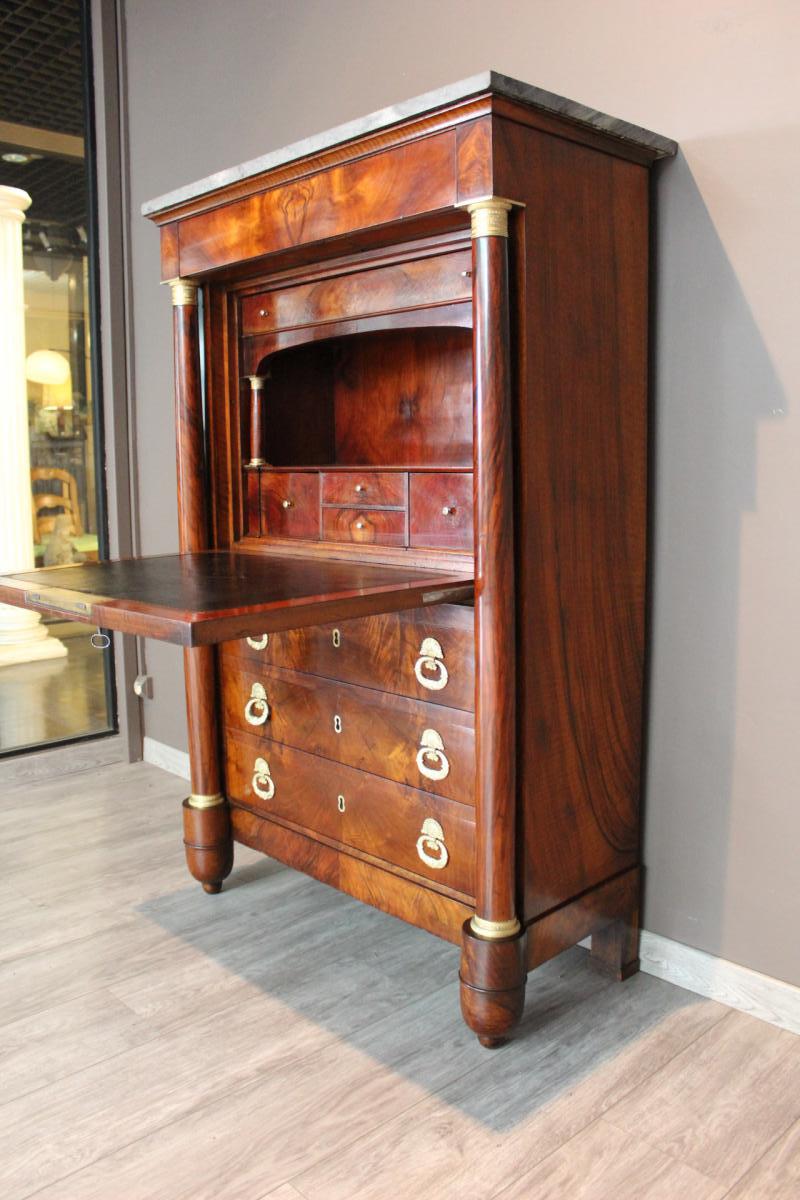 Secretaire Empire In Walnut-photo-3