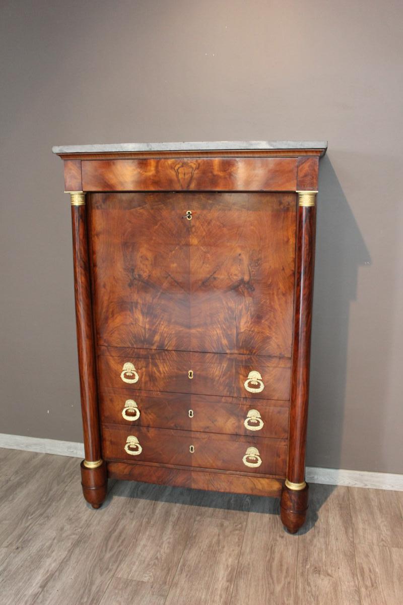 Secretaire Empire In Walnut-photo-8