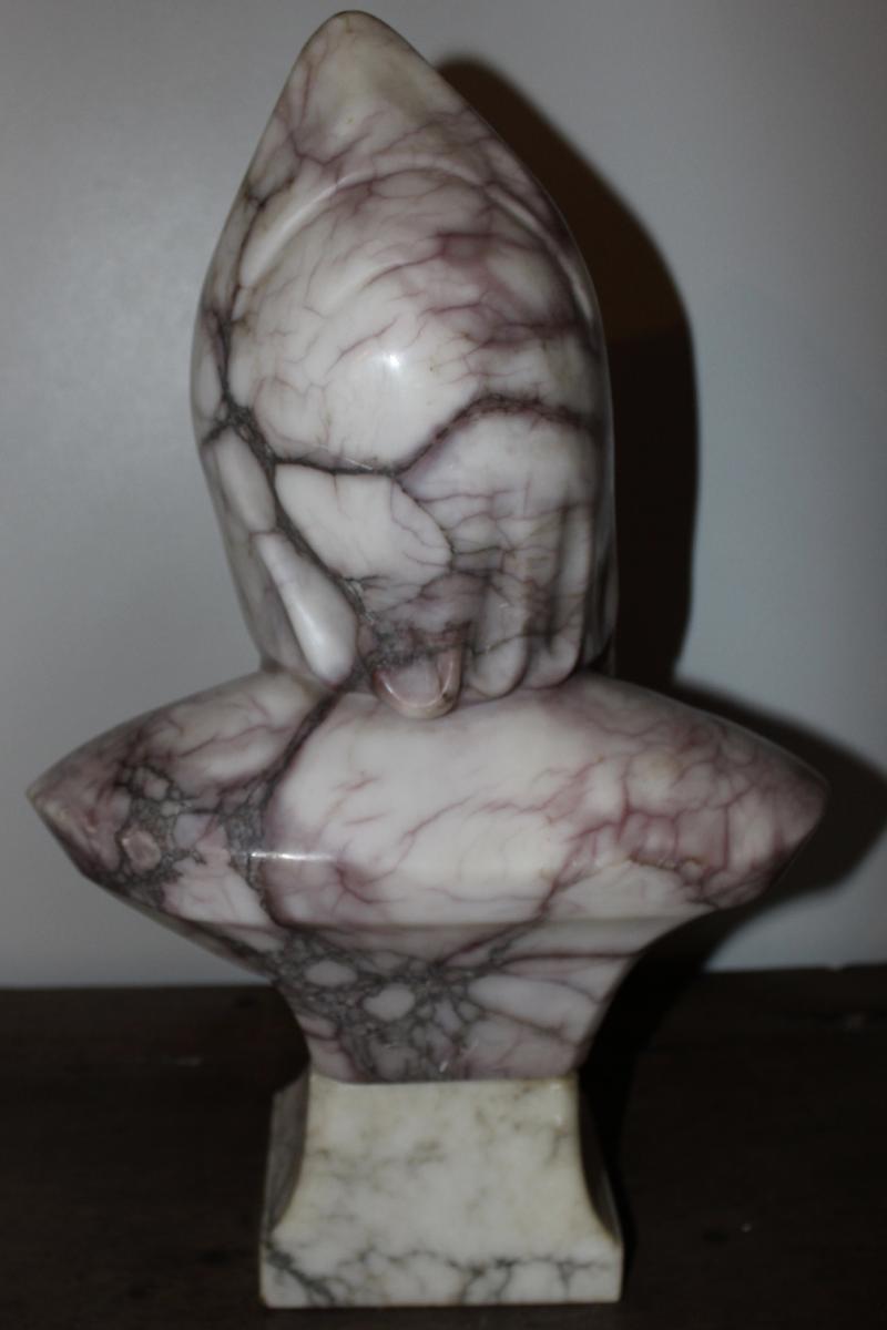 Bust Of Young Alabaster Girl By Lessi-photo-2