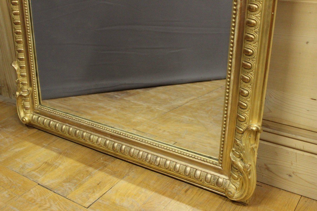 Louis XV Style Mirror In Wood And Golden Stucco XIX-photo-3