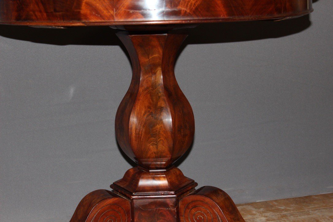 Mahogany Restoration Period Pedestal Table-photo-2