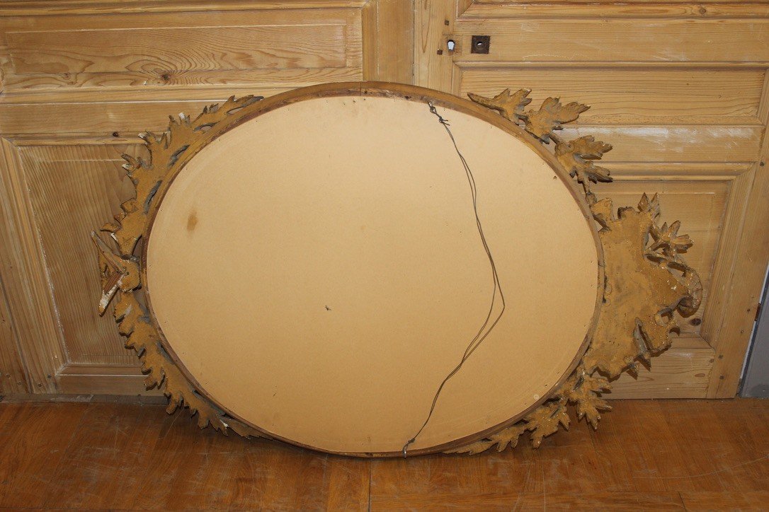 Louis XVI Mirror In Golden Wood End XVIII-photo-8