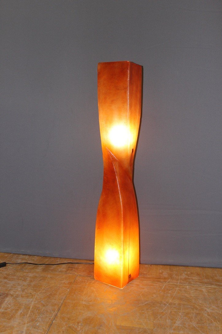 Lampadaire En Fibre De Verre Orange Design-photo-2