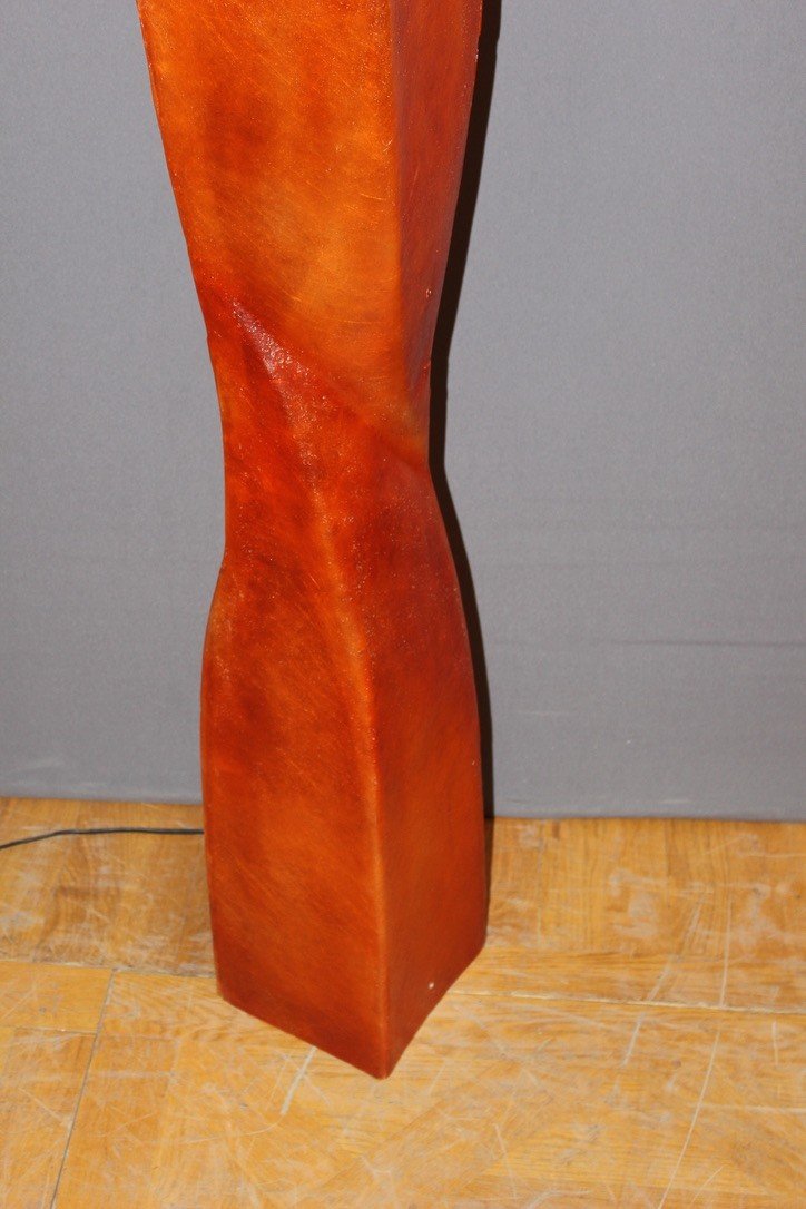 Lampadaire En Fibre De Verre Orange Design-photo-4