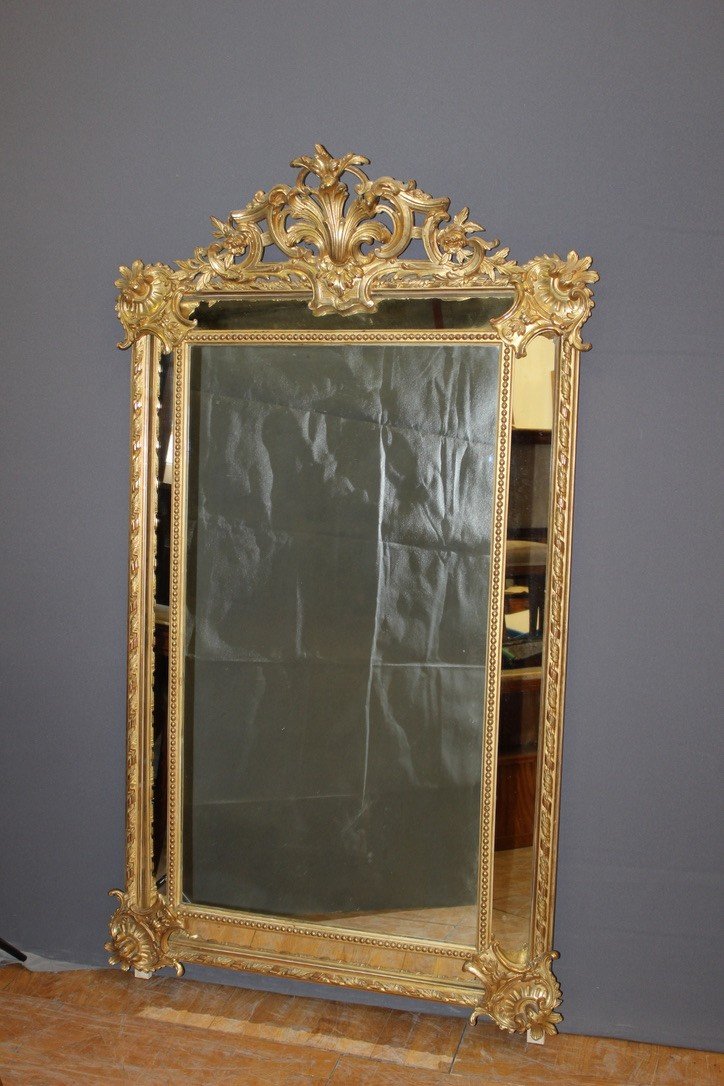 Miroir  à Pareclose De Style Louis XV d'époque Napoléon III-photo-4
