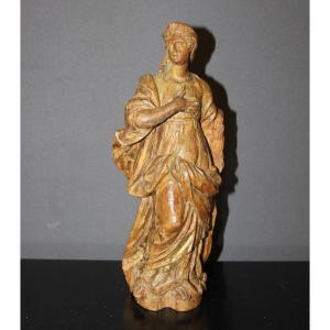 Saint In Linden Wood Late 18th Century