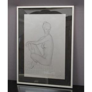 Alugraph By Blaustein Representing A Female Nude Around 1980