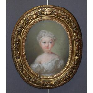 Portrait d'Enfant En Pastel Daté 1827