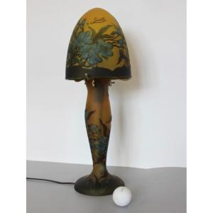 Gallé Tip Mushroom Lamp Circa 1980