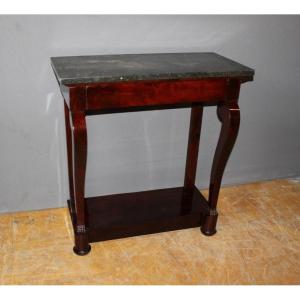 Petite Console d'époque Restauration En Acajou XIX