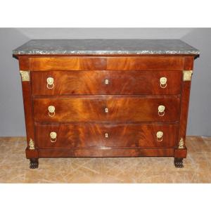 Restoration Chest Of Drawers In Mahogany, Early 19th Century