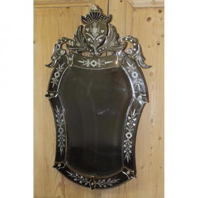 Venetian Mirror With Pediment 1950